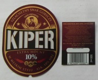 ETYKIETA PIWO KIPER EXTRA MOCNY BROWAR SULIMAR PIOTRKÓW TRYBUNALSKI +KONTRA