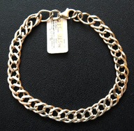 Bransoletka srebrna damsko - męska dł. 23.5 cm w. 13,54 g. najtaniej.