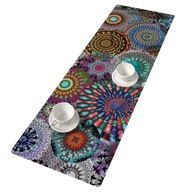 Bieżnik wielokolorowy 115 x 40 cm ze wzorem karuzela kwiatki