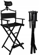 Taboret kosmetyczny Pako Krzesło Aluminiowe Do Makijażu Z Zagłówkiem