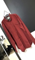 10 Koszula Top Look burgund mocny materiał 2 kieszenie bawełna duża 3XL