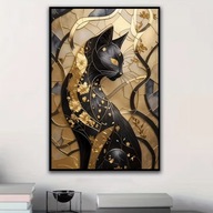 KOT _ WYDRUK NA PŁÓTNIE 60X90