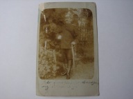 Kobylina - żołnierz , szabla , pikelhauba - stare zdjęcie