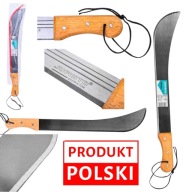 HARTOWANA MACZETA OGRODOWA NÓŻ OGRODNICZY DO GAŁĘZI DREWNA DREWNIANY UCHWYT