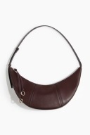 H & M torebka torba burgundowa bordowa półksiężyc hobo boho półokrągła y2k