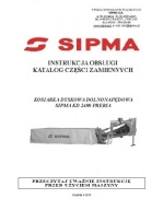 SIPMA KD 2400 PRERIA - instrukcja obsługi, katalog części (do 2013)