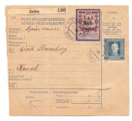 1918 Etappenpostamt RADOM skart paczkowy do KOŃSKA