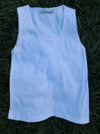 Bluzka More & More koraliki biała cotton r. 36/S , BDB