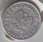 POLSKA - 5 groszy 1949 (aluminium)