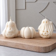 Zestaw Midnight Charm świeca sojowa Dynie Halloween 3szt |noya
