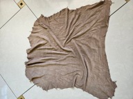 Skóra naturalna włoska beżowa zamszowa 0,5mm,55-60cm.