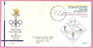 Polska, Warszawa 1964, FDC bl. sport olimpiada letnia Tokio