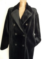ZARRRA NOWY PLASZCZ czarny Z WLOSIEM ala FUTERKO 42 44