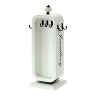 Obrotowy drewniany organizer na biżuterię stojak