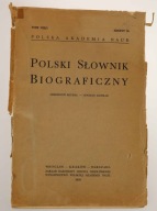 POLSKI SŁOWNIK BIOGRAFICZNY tom VIII/1 zeszyt 36 redakcja