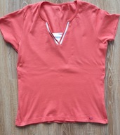 T-shirt V-NECK koszulka damska dekolt w serek bluzka czerwony rozmiar L