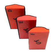 Klocki szlifierskie na rzep , kształtki długie 15cm - komplet 3szt.