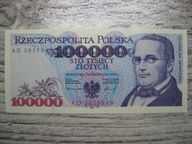 BANKNOT RP 100000 ZŁOTYCH 1993 ROK S. MONIUSZKO