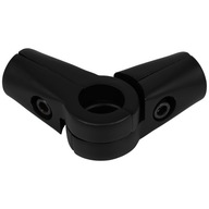 Złączka S kątowa do rury fi 25mm - czarna