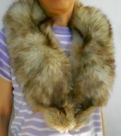 Kołnierz z lisa naturalny 96 cm, VELEON, oryginał