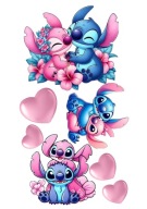 WYDRUK CUKROWY OPŁATEK NA TORT LILO I STICH STITCH + POSTACI+ TEKST