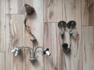 żyrandol + kinkiet z czasów PRL