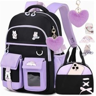 PLECAK SZKOLNY ZESTAW TORNISTER LUNCHBOX ŚNIADANIÓWKA DLA DZIEWCZYNKI