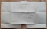 Obwoluta do listu z Bydgoszcz do Poznań 1859 r. wym. 33,5x20 cm