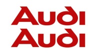 AUDI _ naklejki 23cm _ czerwone