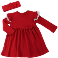 BAMAR NICOL Sukienka + opaska czerwona r. 98