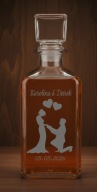 Klasyczna Płaska Karafka 1000ml z Twoim GRAWEREM – Elegancja i Prostota