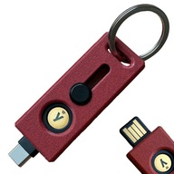Wysuwane Etui Obudowa Case na Yubikey 5/5C NFC USB-A i USB-C Premium RED