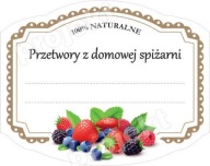 NAKLEJKI ETYKIETY NA SŁOIKI PRZETWORY 24sz 6x4cm 1