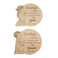 PODZIĘKOWANIA KOMUNIJNE imię i data PAMIĄTKA KOMUNII ŚWIĘTEJ dla gości 10sz