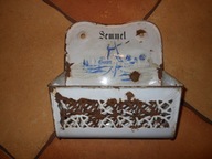 STARY EMALIOWANY POJEMNIK NA BUŁKI SEMMEL