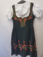 OSCAR TRACHTEN SUKIENKA LUDOWA S/M HAFTOWANA ORYGINALNA Z BLUZKĄ