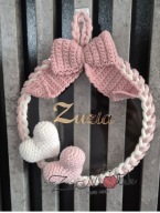 Dekoracja ścienna zawieszka personalizowana dowolne imię dziecka szydełkowa