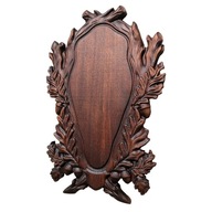 K3-18P Deska trofeum pod poroże jelenia byka- rzeźbiona na małą czaszkę