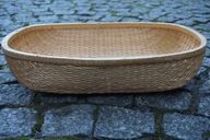 KOSZ KOSZYK WIKLINOWY DENMARK MEGA DUŻY WŁÓCZKA OWOCE KOT ORZECHY 52x36cm