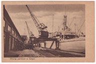 Gdynia port dźwigi statek lata 40 L416