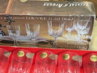 Cristal D'Arques France LOUVRE KRYSZTAŁOWE KIELISZKI CIĘTE 6 SZT WINO 115ML