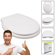 DESKA WC SEDESOWA WOLNOOPADAJĄCA UNIWERSALNA ANTYBAKTERYJNA DUROPLAST BIAŁA