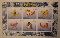POKEMON - CIEKAWY BLOCZEK - 6 ZNACZKÓW - TADŻYKISTAN 2000 rok