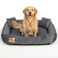 LEGOWISKO WELUROWE DLA PSA KOTA 100x75 SZARE KOJEC KANAPA MIĘKKIE WYGODNE