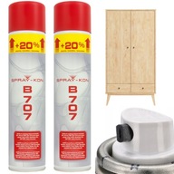 2xKLEJ KONTAKTOWY SPRAY-KON PŁYTY MDF PCV PREPARAT DO KLEJENIA MEBLI DREWNA