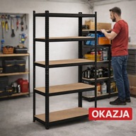 Regał magazynowy Gockowiak 180 x 90 x 30 cm max 175 kg na półkę OKAZJA