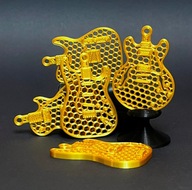 Zestaw ozdób choinkowych 5gitar „PLASTER MIODU” |prezent dla muzyka| ZŁOTE