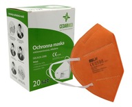 CedarMed Maska Przeciwpyłowa COVID ESLH FFP2 Pomarańczowa Półmaska 1szt