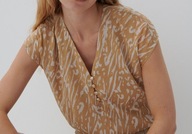 Reserved beżowa bluzka M 38 na krótki rękaw – elegancki top