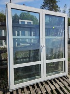 OKNO/DRZWI Balkonowe Dwuskrzydłowe Plastikowe PCV 201x220cm Białe